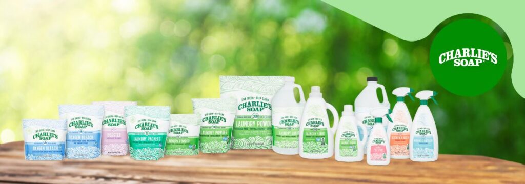 Sustainable New Year's Resolutions with Charlie's Soap cleaning products.